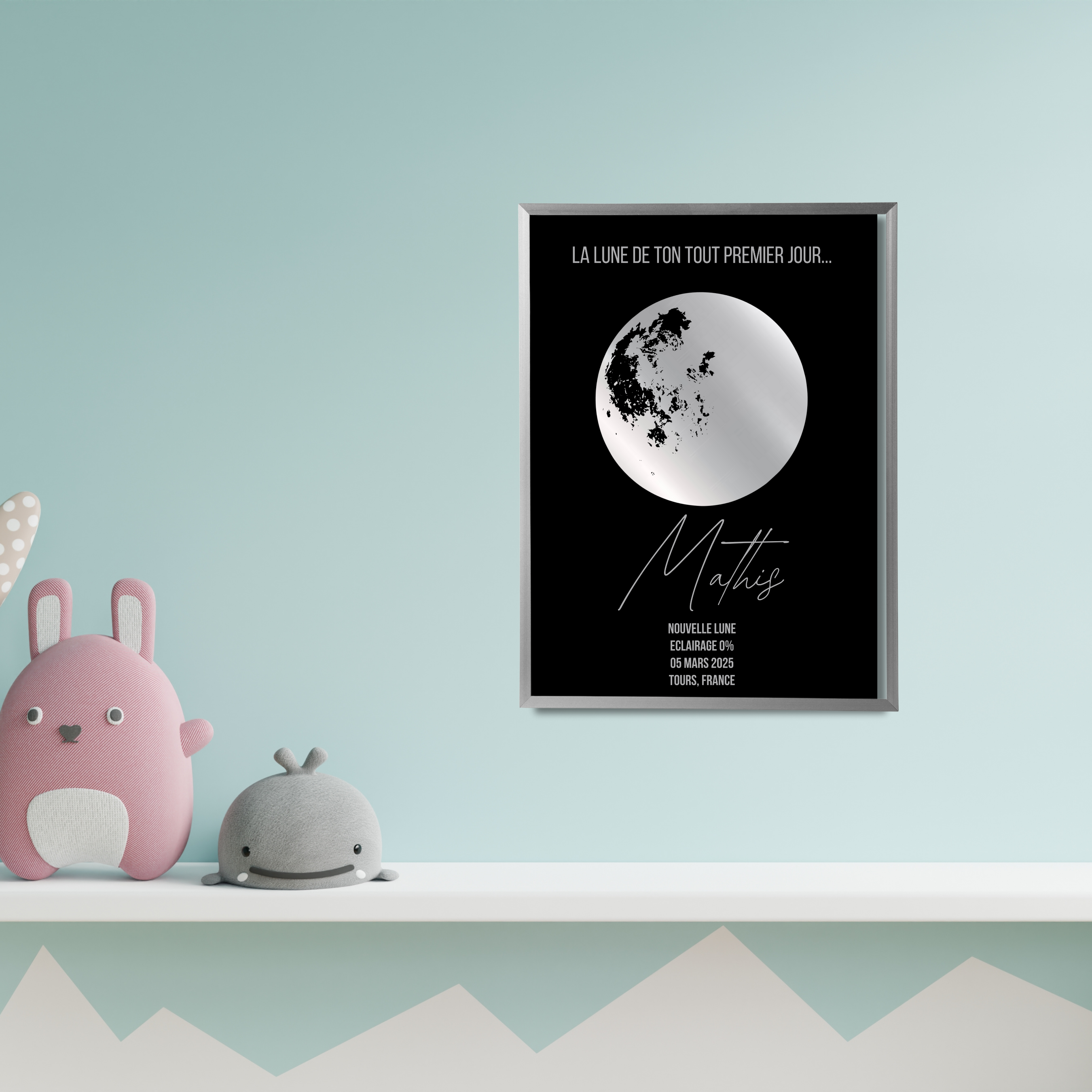 Cadre "Lune dorée"