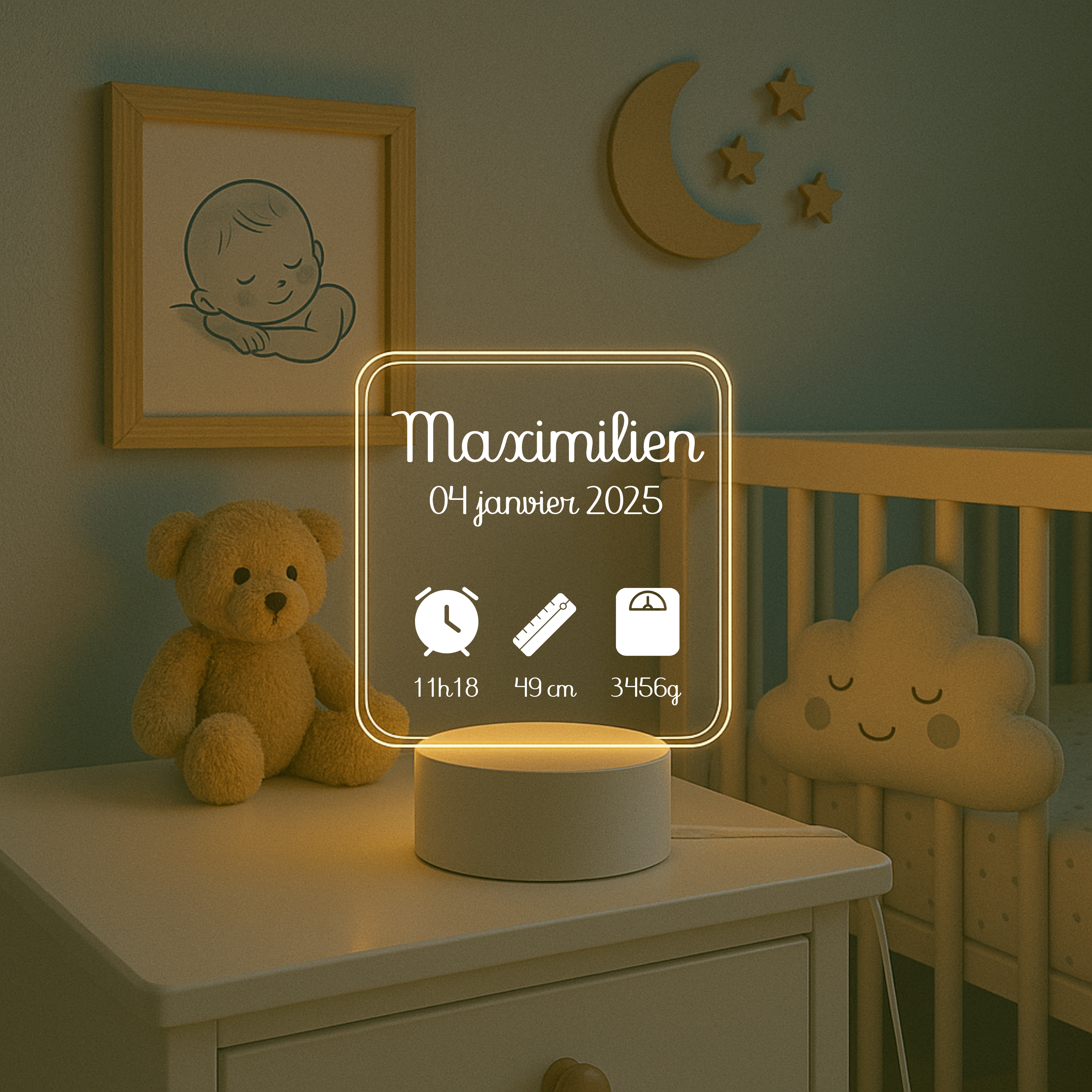Lampe 3D personnalisée