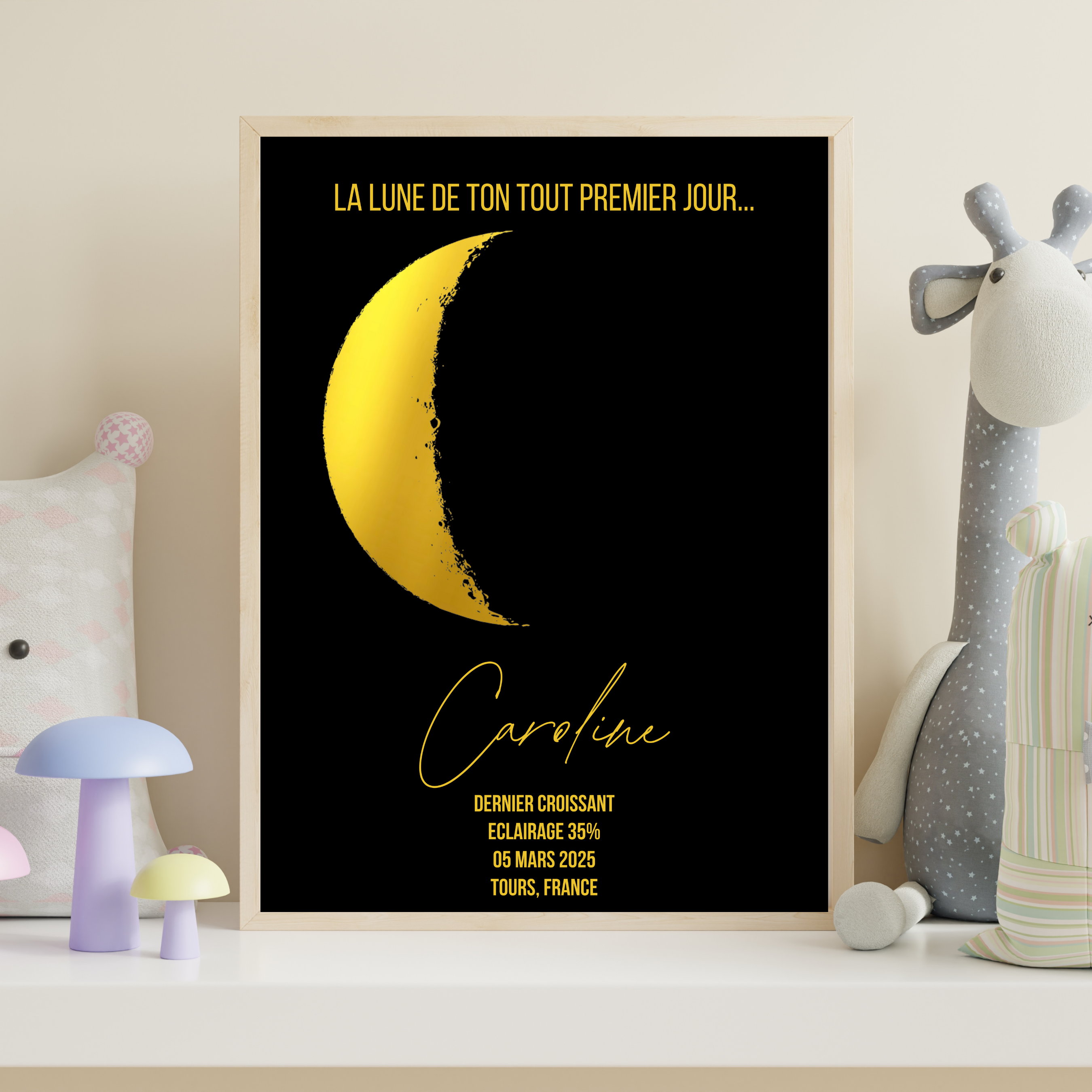Cadre "Lune dorée"