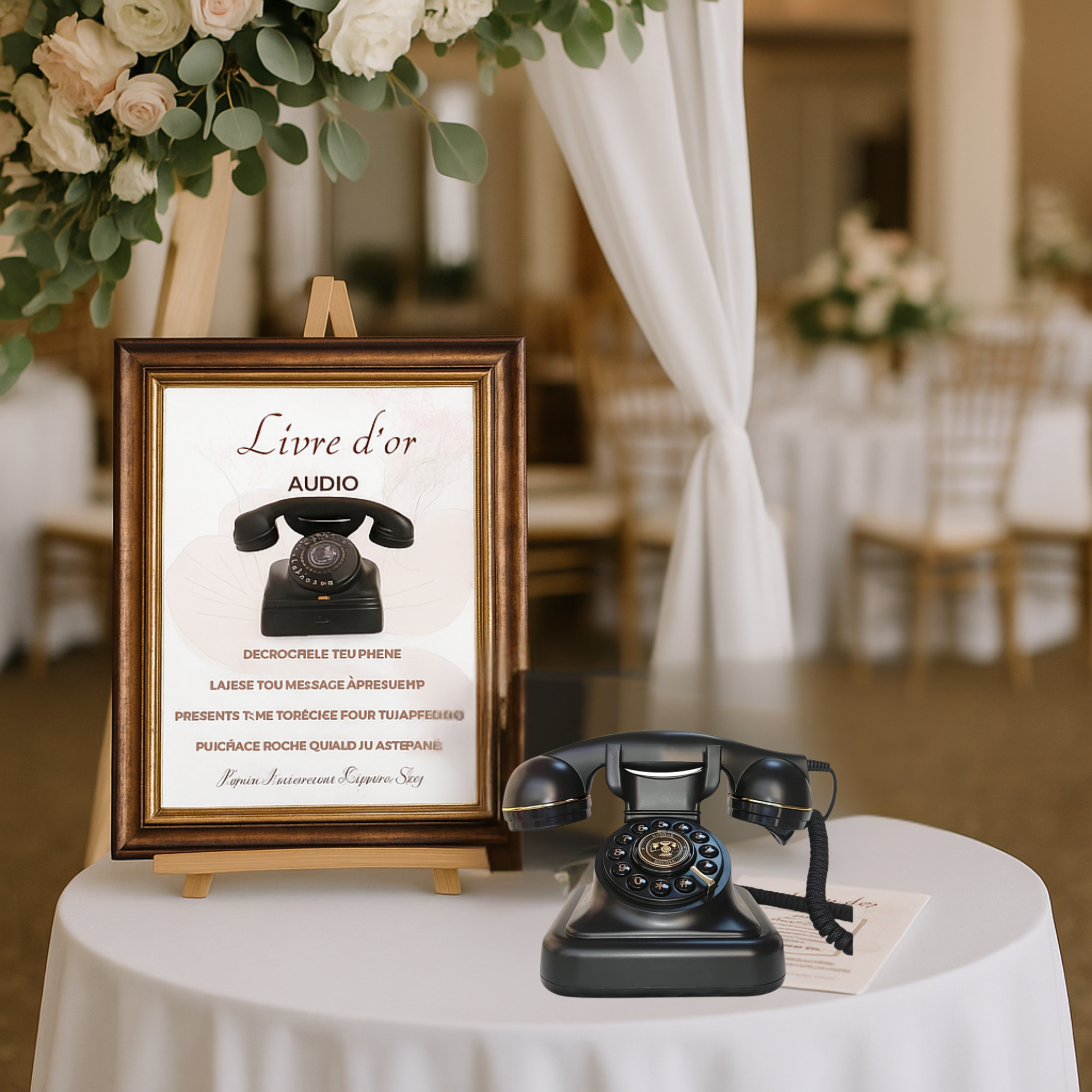 Téléphone “Livre d’Or Audio”