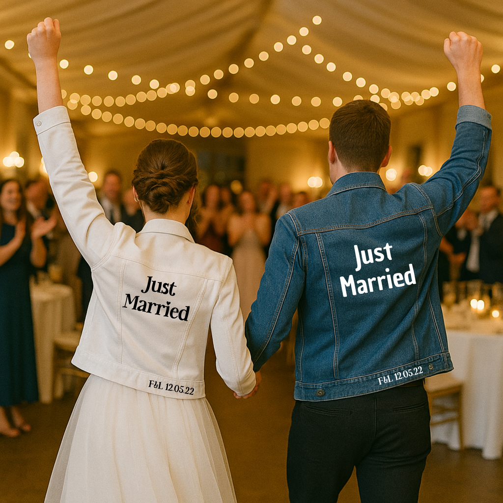 Veste en Jean “Just Married” – Femme