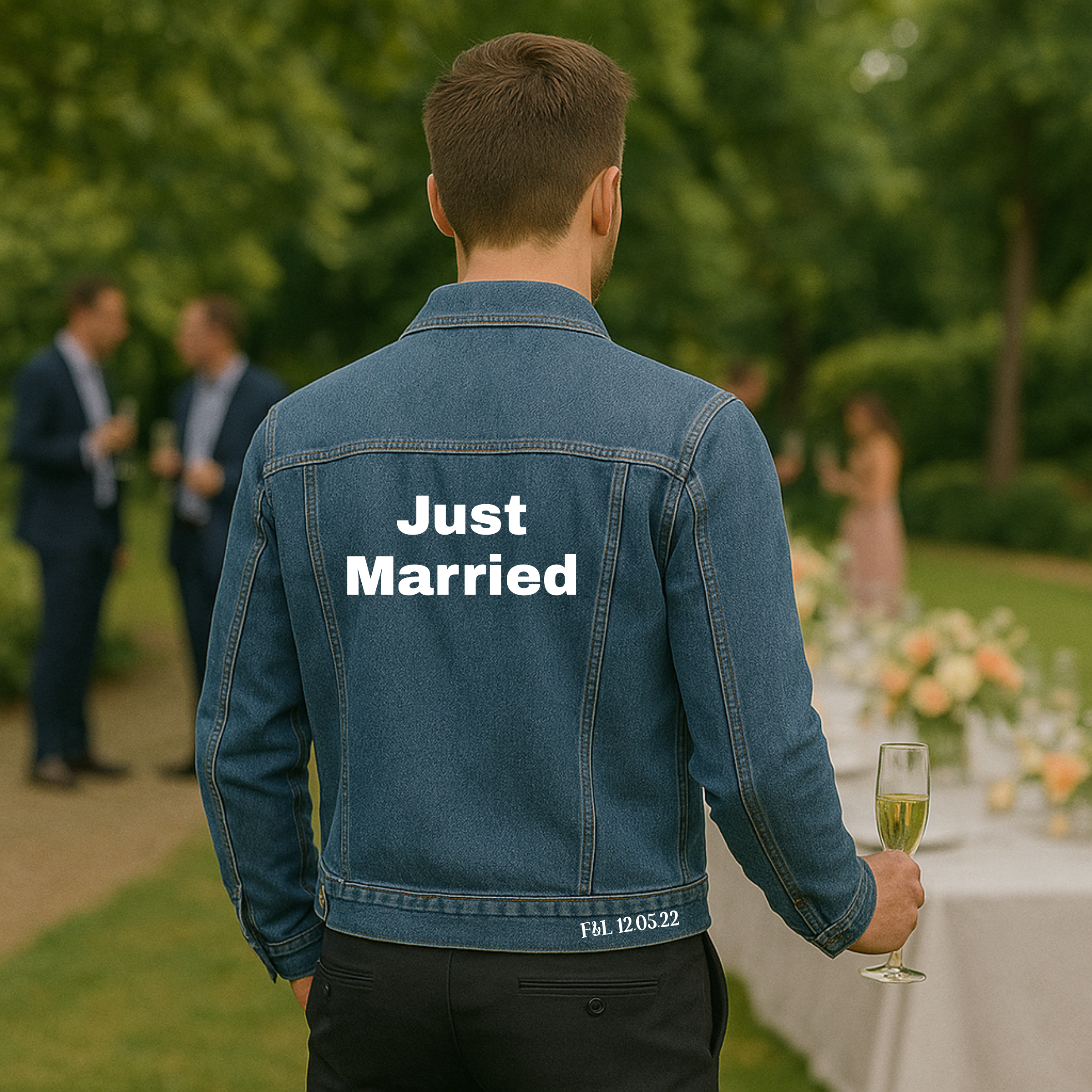 Veste en Jean “Just Married” – Homme