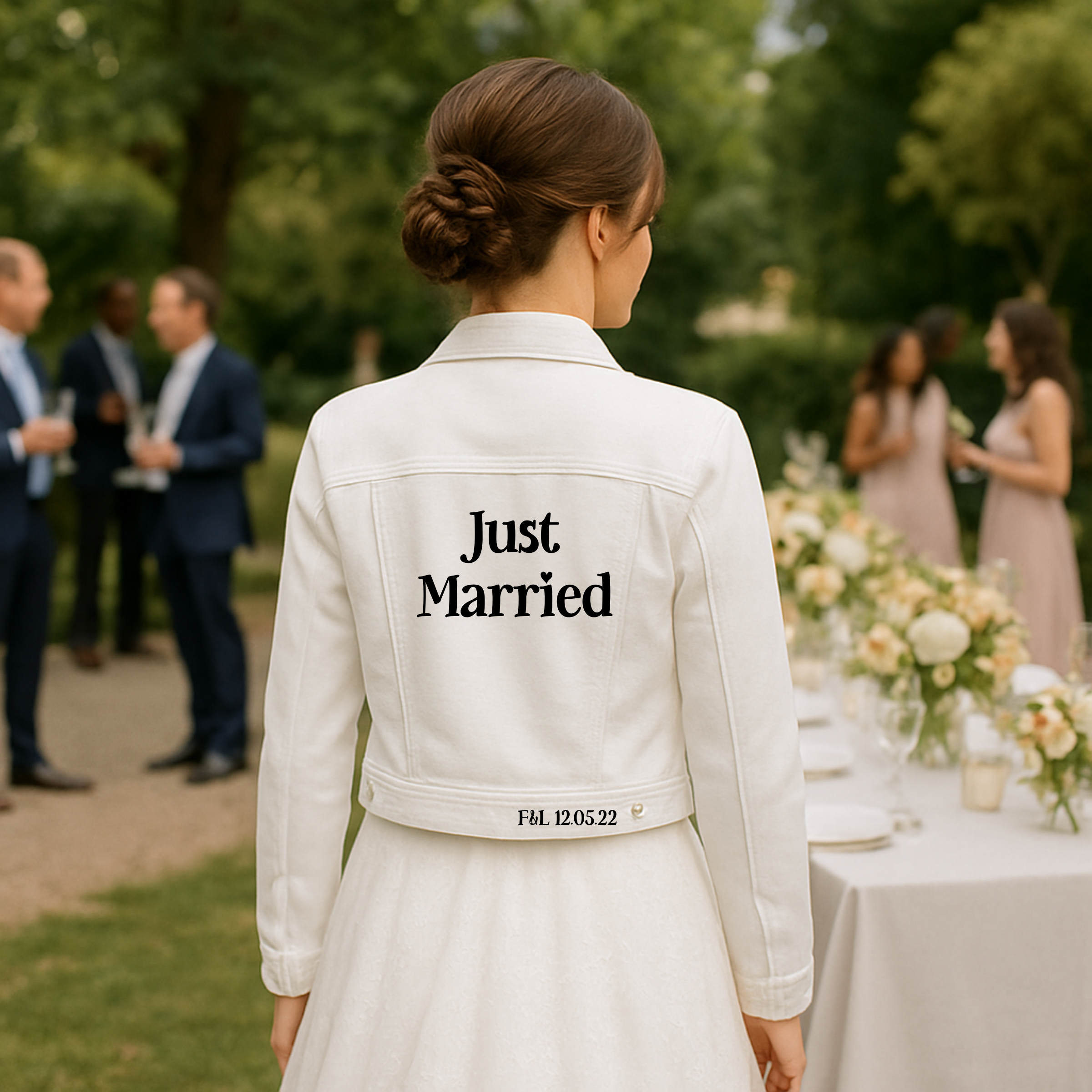 Veste en Jean “Just Married” – Femme