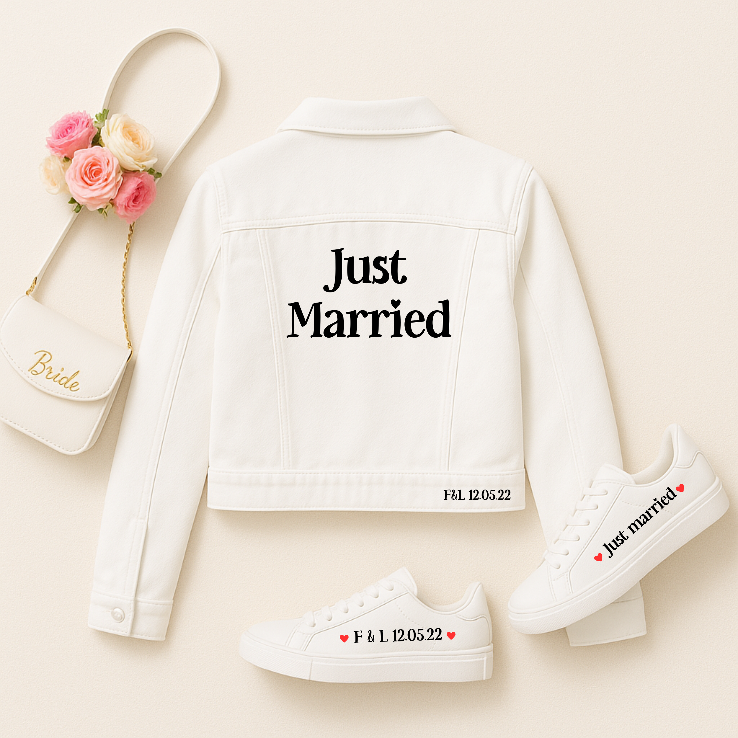 Veste en Jean “Just Married” – Femme