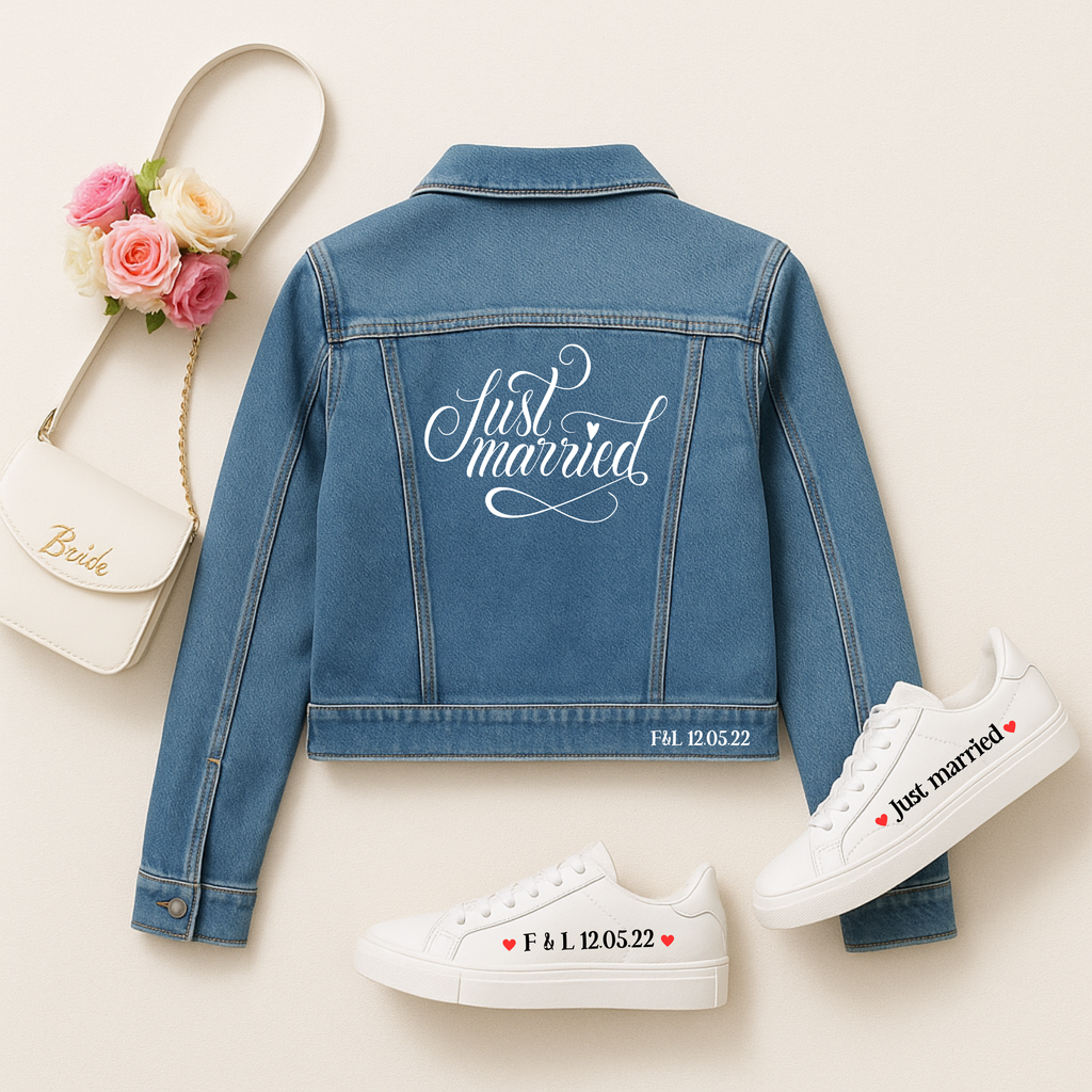 Veste en Jean “Just Married” – Femme