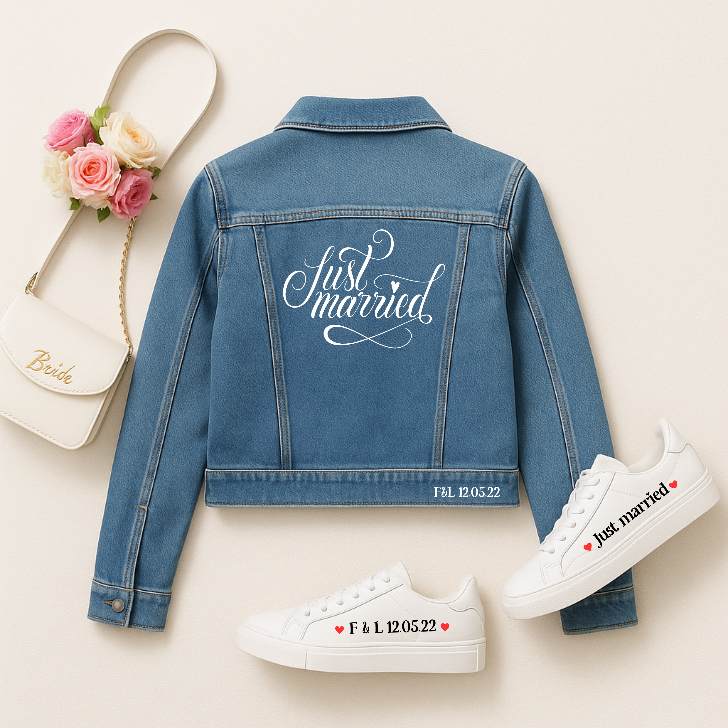 Veste en Jean “Just Married” – Femme