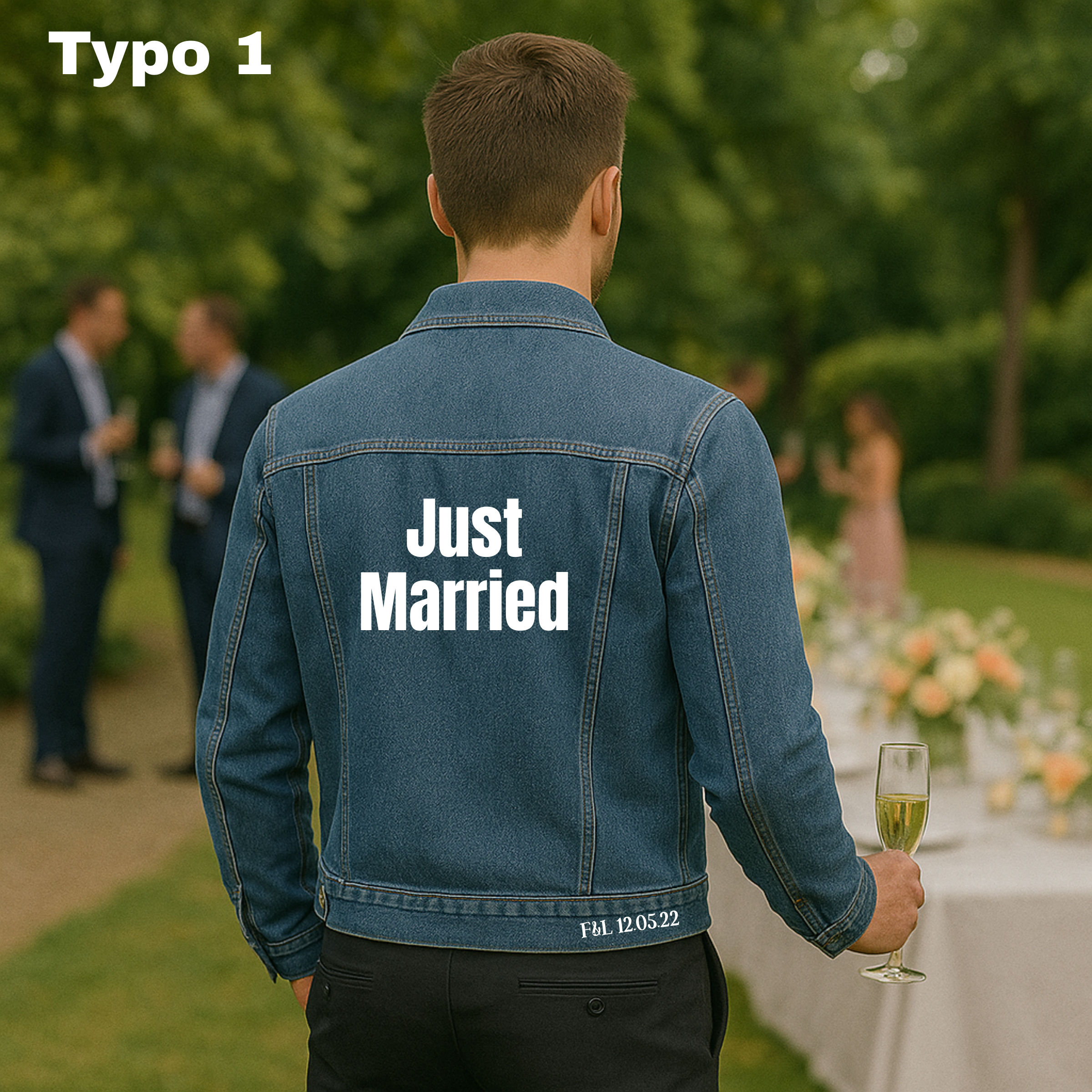 Veste en Jean “Just Married” – Homme