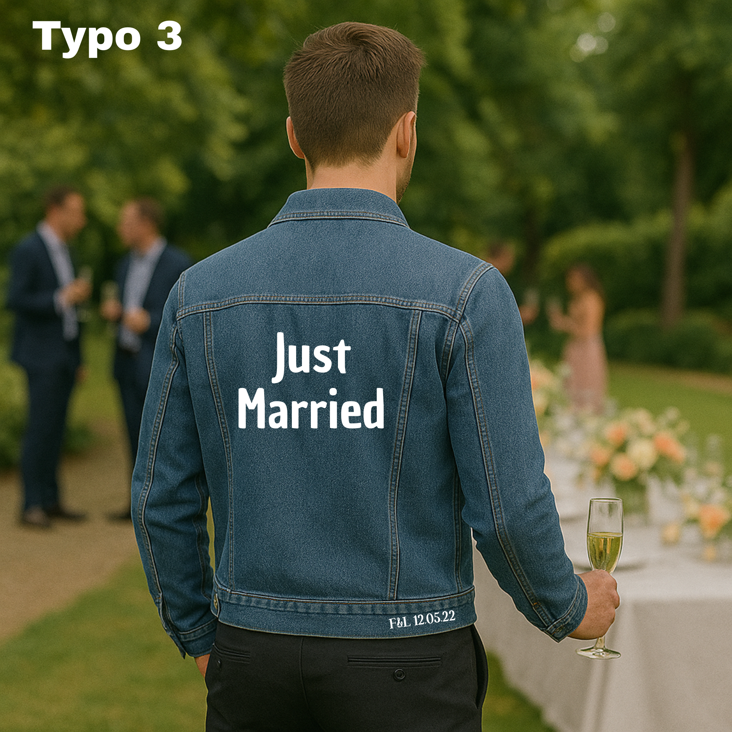 Veste en Jean “Just Married” – Homme