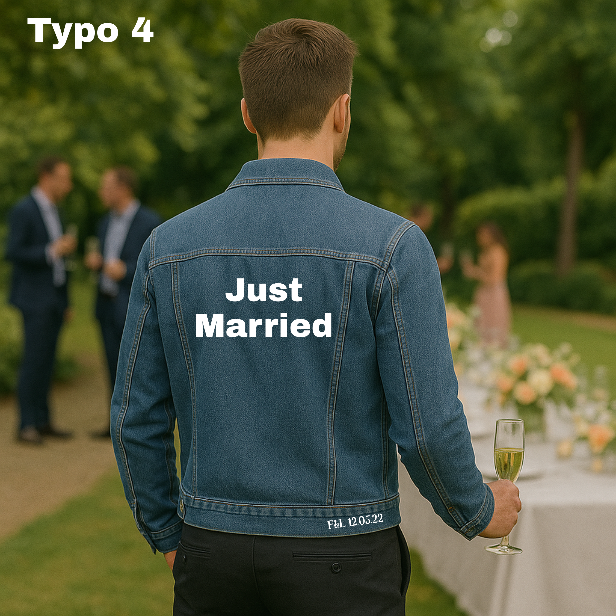 Veste en Jean “Just Married” – Homme