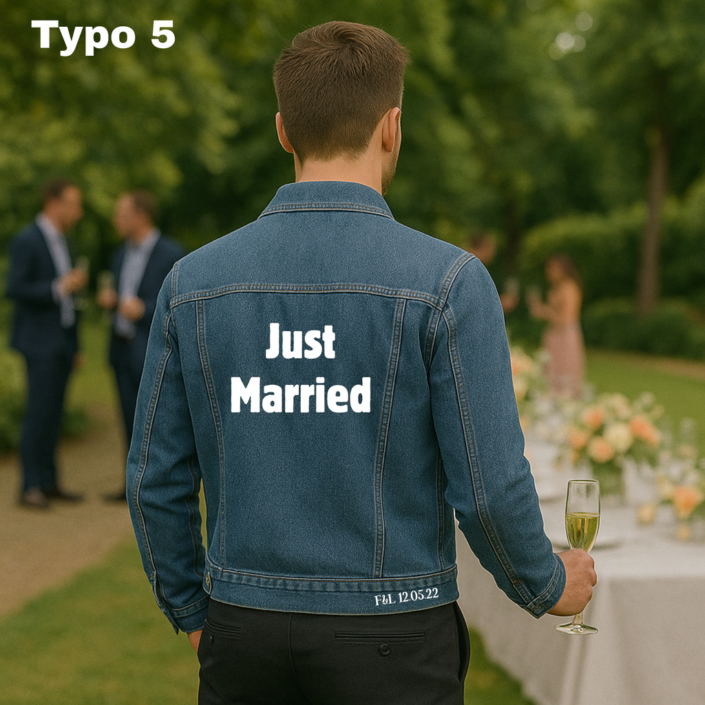 Veste en Jean “Just Married” – Homme