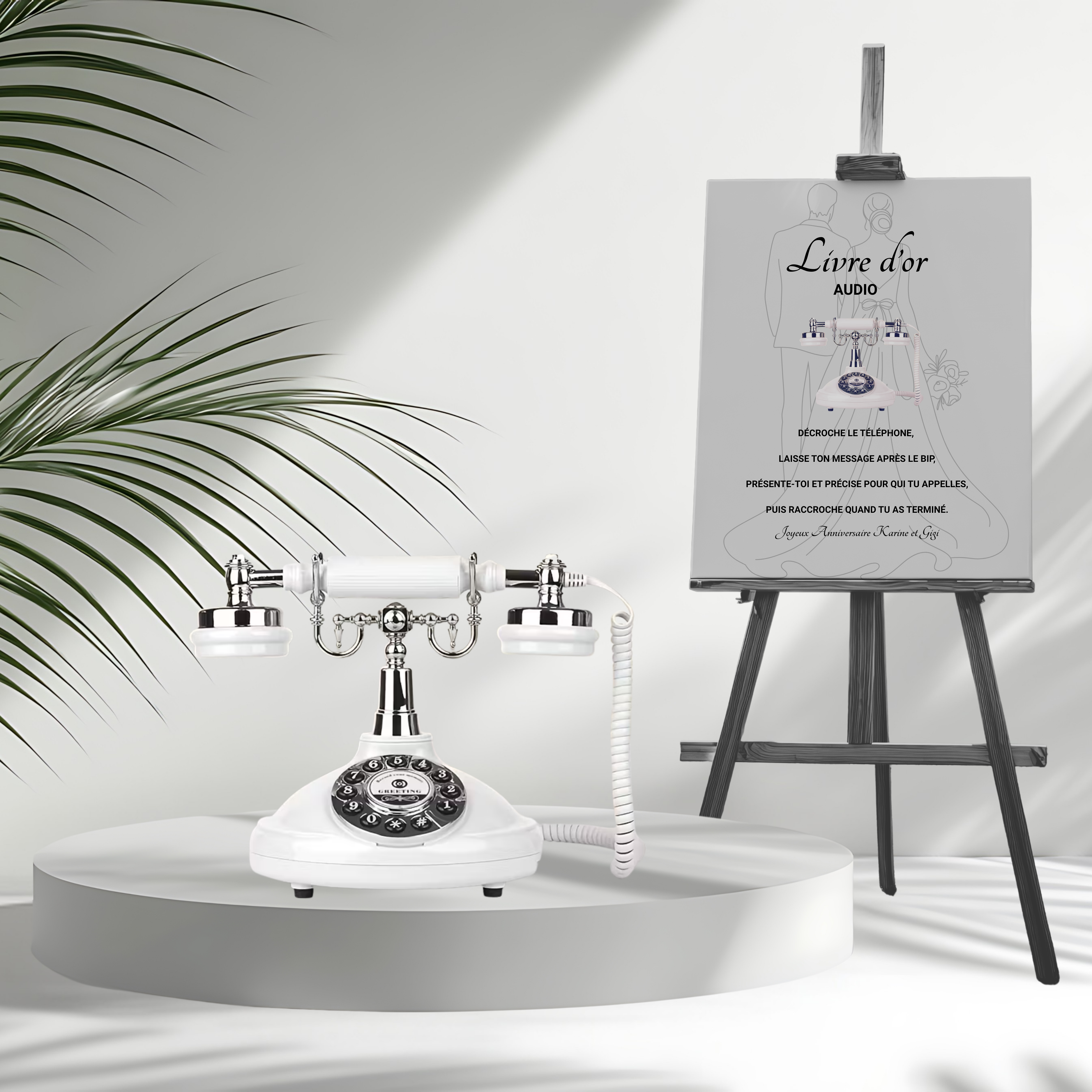 Téléphone “Livre d’Or Audio”